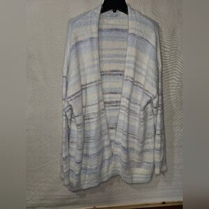 Arizona Striped Women's Sweater - Cream and Blue